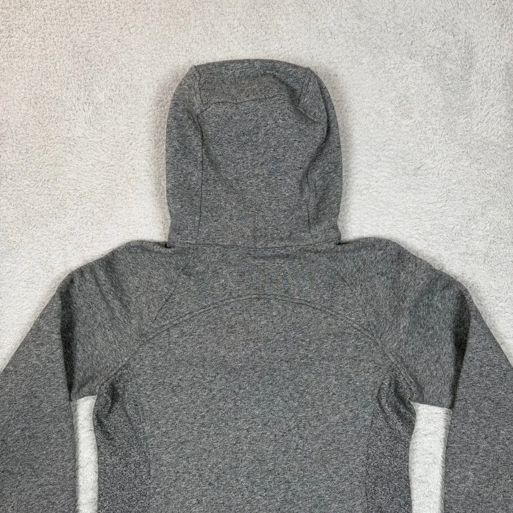 Lululemon Scuba Hoodie Full Zip Heathered Grey Size 8 Thumbholes W4250S
